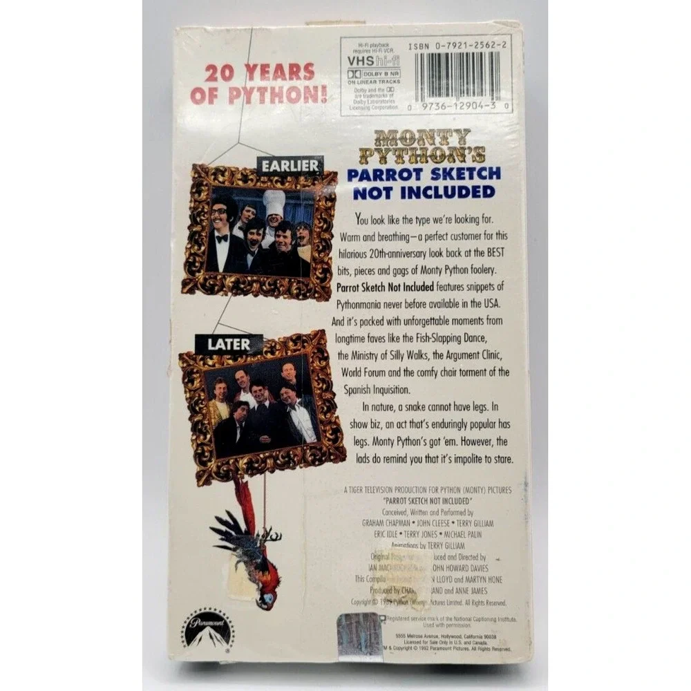 Monty Python's Parrot Sketch not Included‎ VHS New Sealed NIP NIB